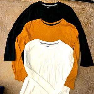 Old Navy Boys Softest Long Sleeve Tshirts - Size Medium (8)